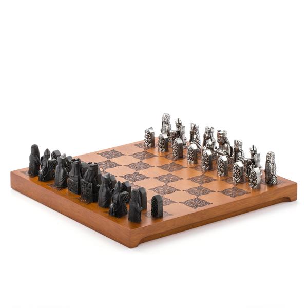 BM LEWIS チェスセット(Chess pieces H3.5cm - 6.5cm, Chessboard H3cm