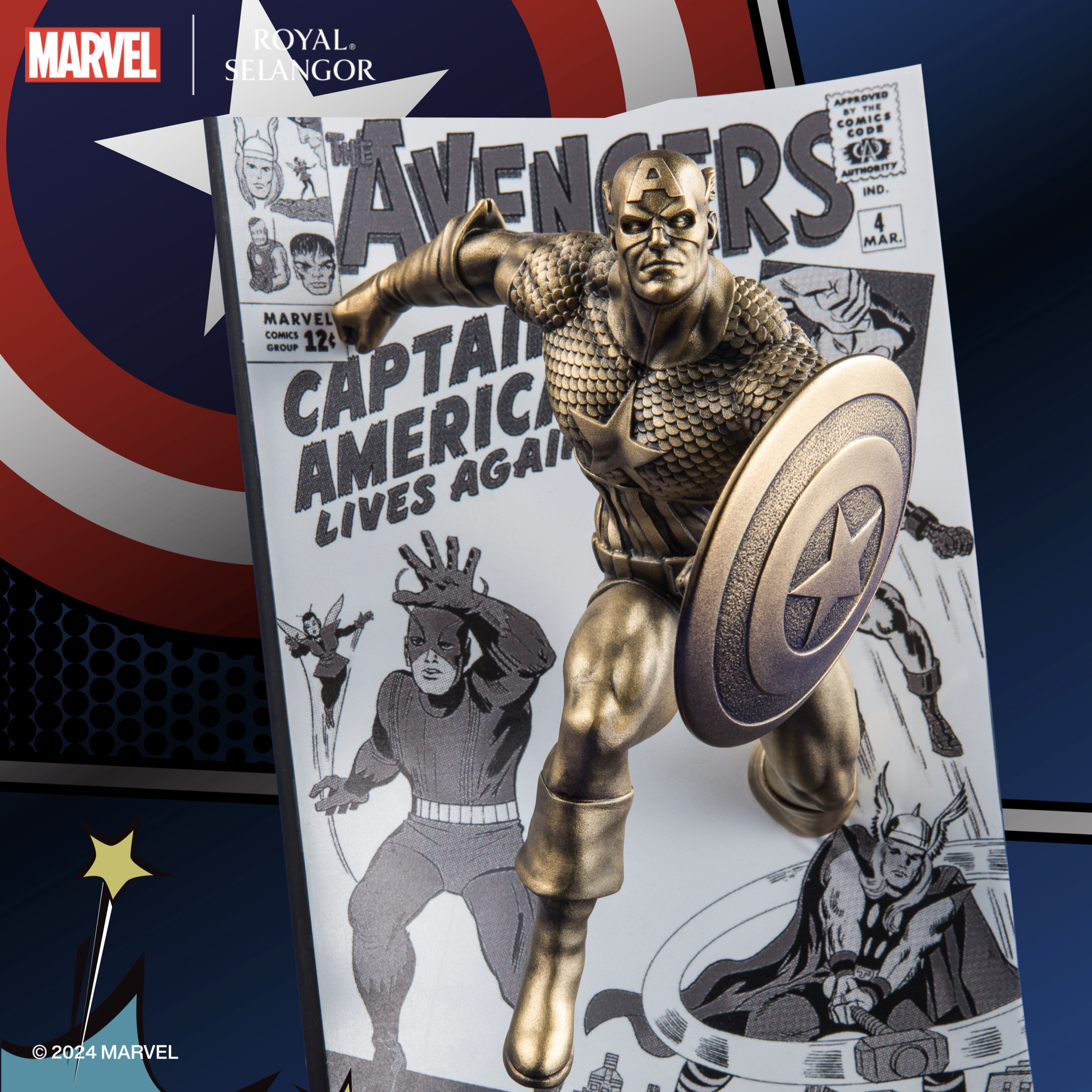 キャプテン・アメリカ ”The Avengers #4” ゴールドエディション (世界限定800体)